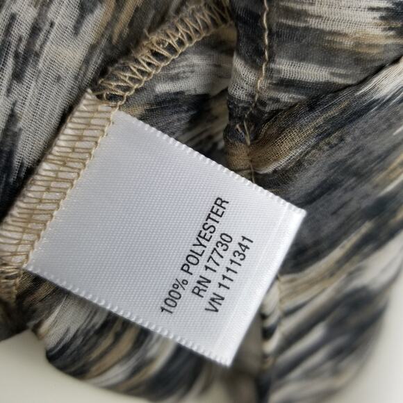 Converse One Star Top Large Sheer Short Sleeve Blouse Button - Picture 3 of 8